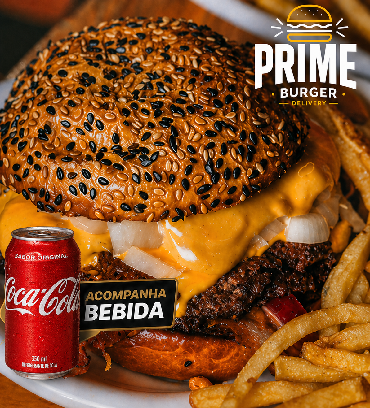 Classic Smash Burguer + Coca-Cola + Fritas